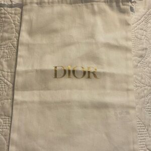 Dior Gold Logo cotton dust bag